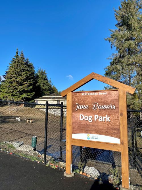 Jane Bowers Dog Park Sign