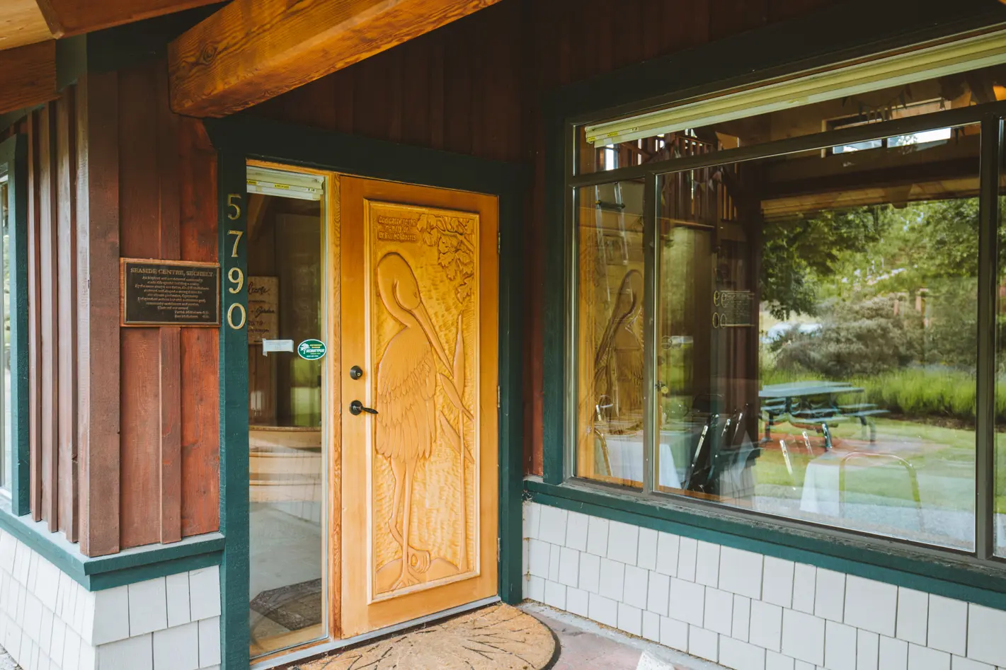 carved wooden door